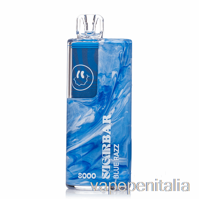 Penna Vape Sugar Bar Sb8000 0% Zero Nicotina Usa E Getta Blu Razz